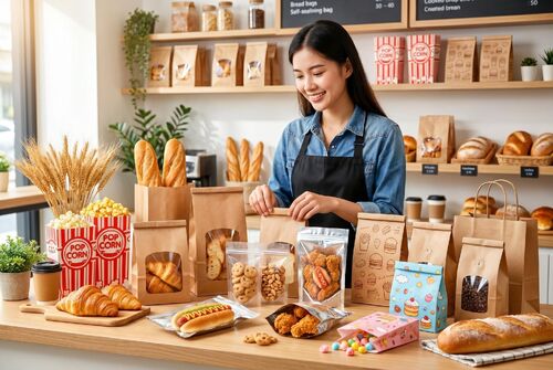 Εφαρμογές για τσάντες kraft Bakery και Takeout