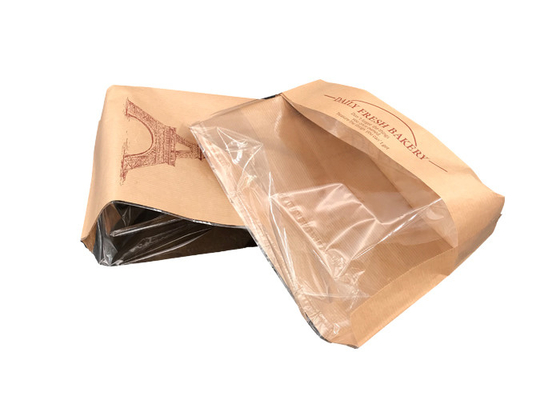 Good price Φιλικές τσάντες συσκευασίας τροφίμων της Kraft Eco με την μπροστινή πιστοποίηση CE παραθύρων σε απευθείας σύνδεση