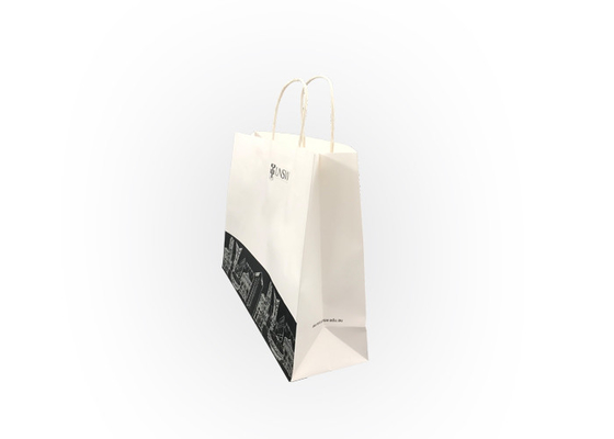 Good price Άσπρη συσκευασία εγγράφου Eco/μεγάλες τσάντες αγορών εγγράφου με τις λαβές σε απευθείας σύνδεση