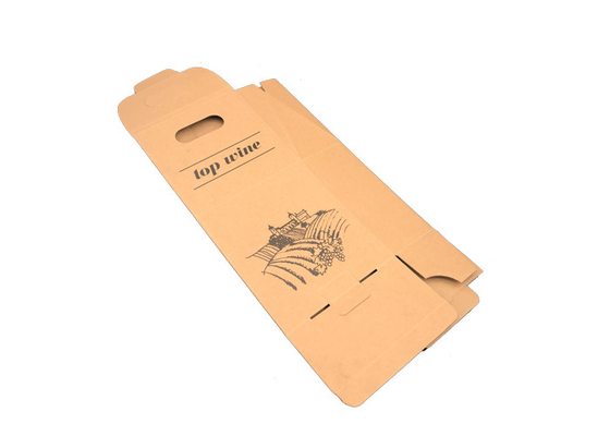 Good price Βιοδιασπάσιμο καφετί κιβώτιο δώρων κρασιού κιβώτιο δώρων κρασιού συσκευασίας/τρία μπουκάλι σε απευθείας σύνδεση